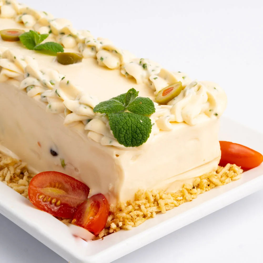 Torta Fria de Queijo e Presunto (+- 1kg)